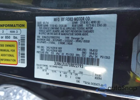 2014 Lincoln Mkz Hybrid from USA, damaged, VIN 3LN6L2LU7ER822793
